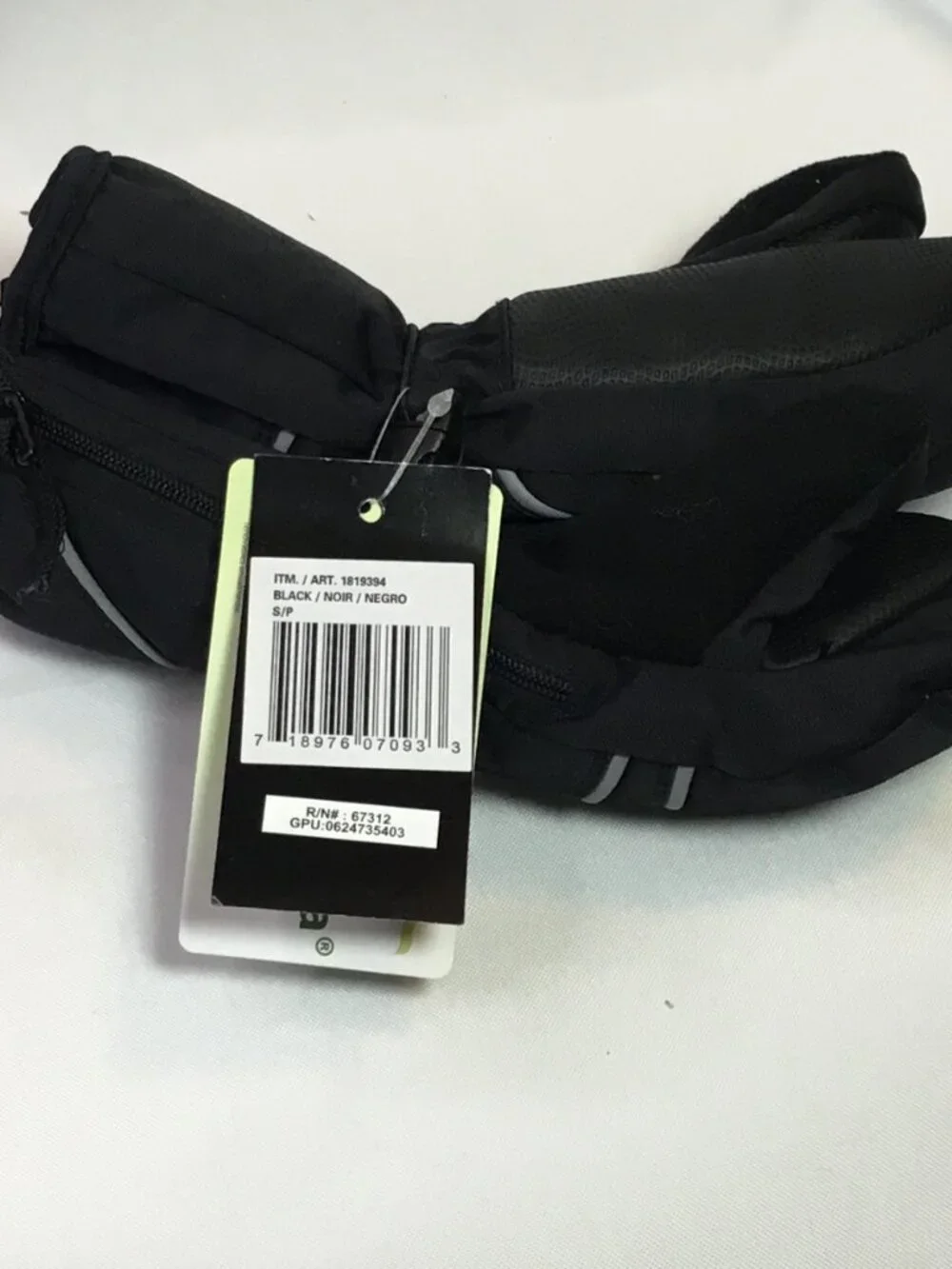 Head Dupont Sorona Winter Mittens Kids Size Small 4-6 Black with Side Zipper New